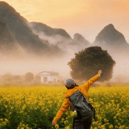 Spring Cycling in Yangshuo's Ten-Mile Gallery 🌼