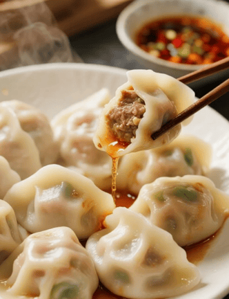Handcrafted Beijing-style dumplings at Xian Lao Man restaurant.